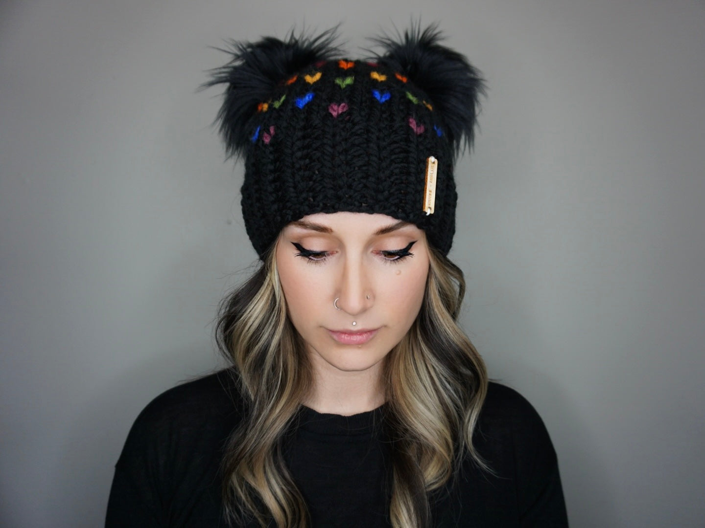 The Rainbow Double Pom Beanie