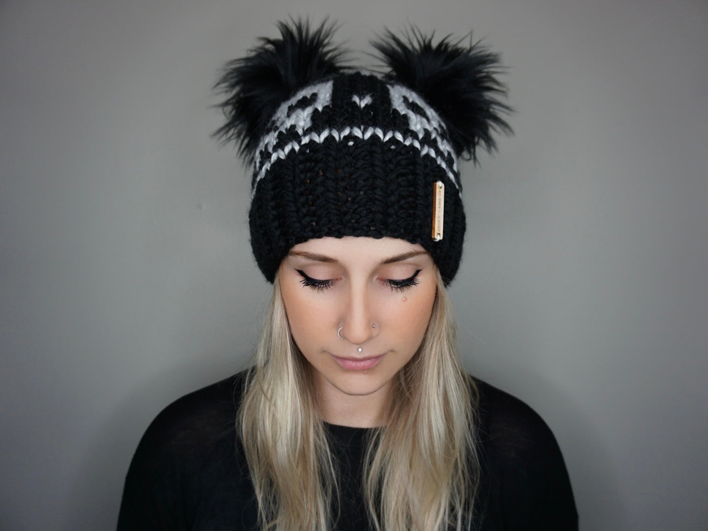 The Skull Double Pom Beanie - Choose Your Colors