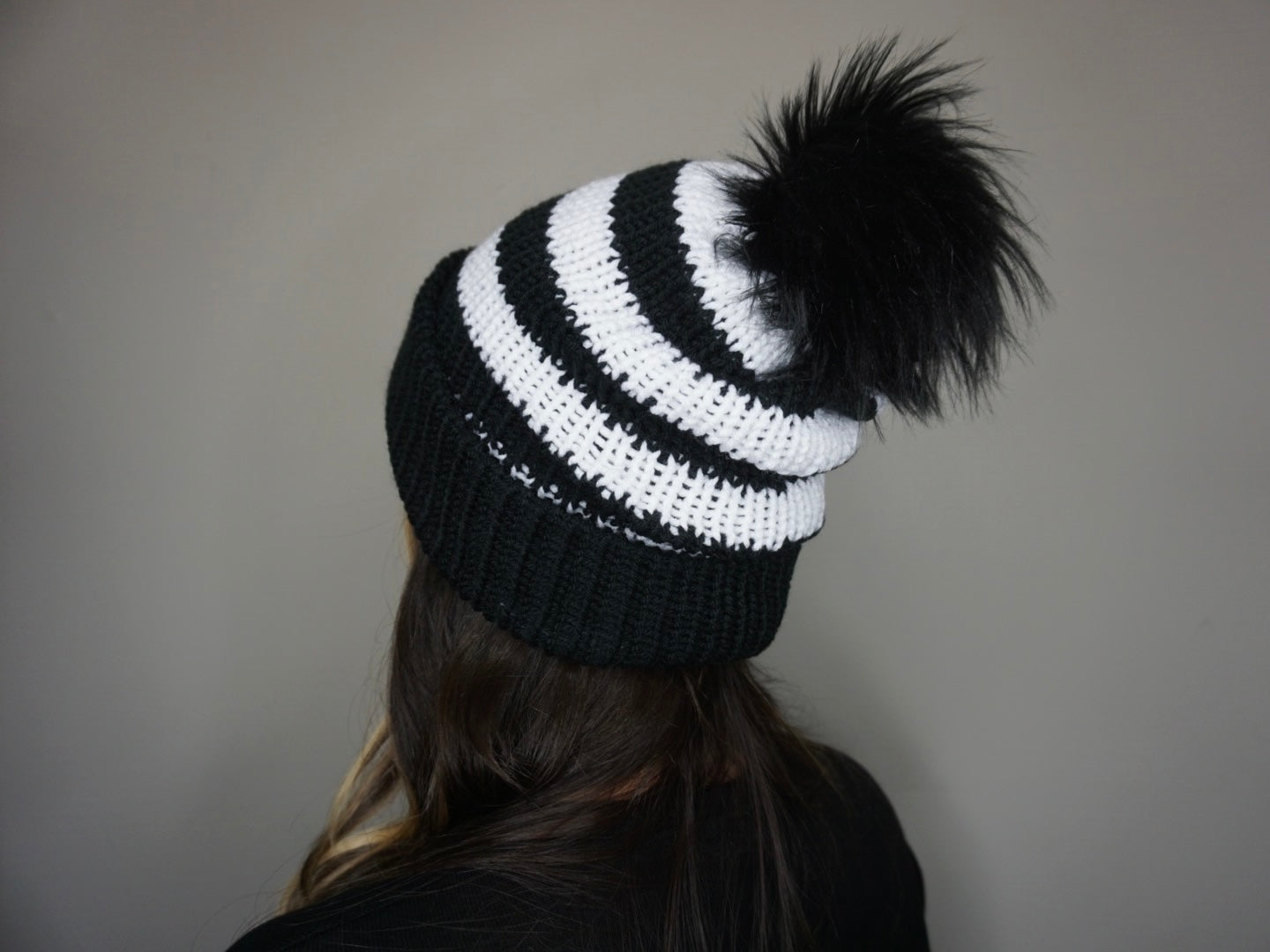 The Striped Fox Beanie - Choose your pom