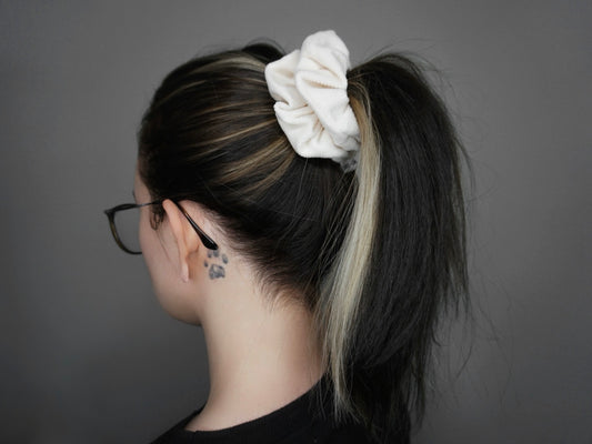Cream Corduroy Scrunchie