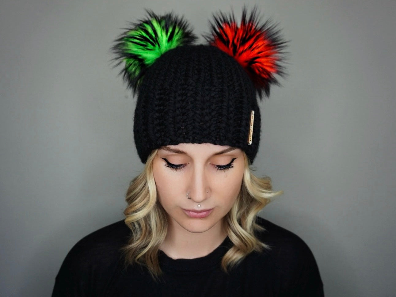 The Christmas Double Pom Beanie