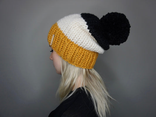The Colorblock Beanie in Salem