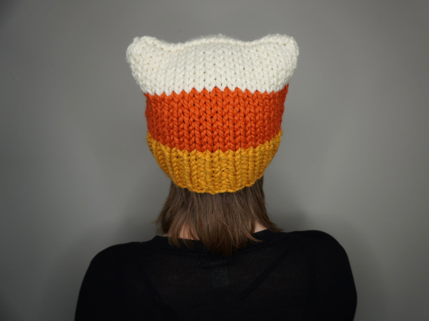 The Candy Corn Cat Ear Beanie