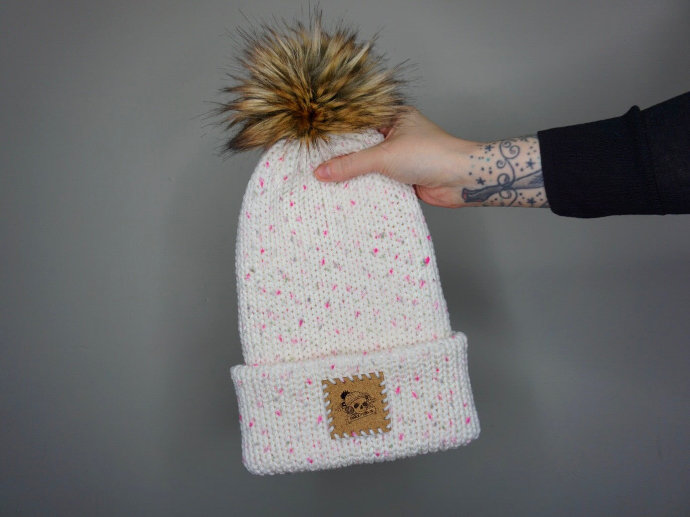 The Fox Beanie in Crushed Raspberry- Choose your pom