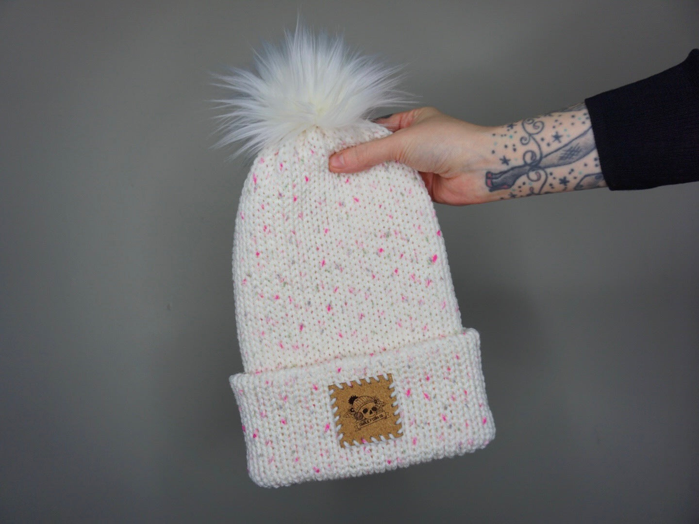 The Fox Beanie in Crushed Raspberry- Choose your pom