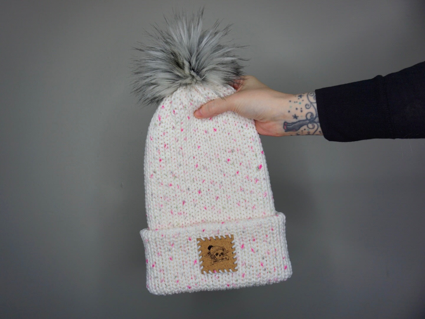 The Fox Beanie in Crushed Raspberry- Choose your pom
