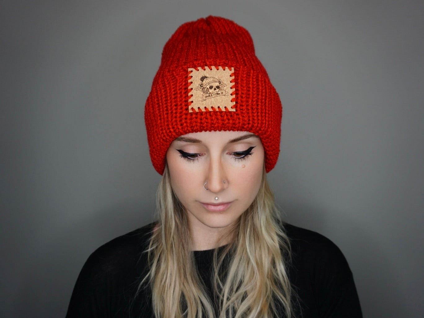 The Fox Beanie in Red- Choose your pom