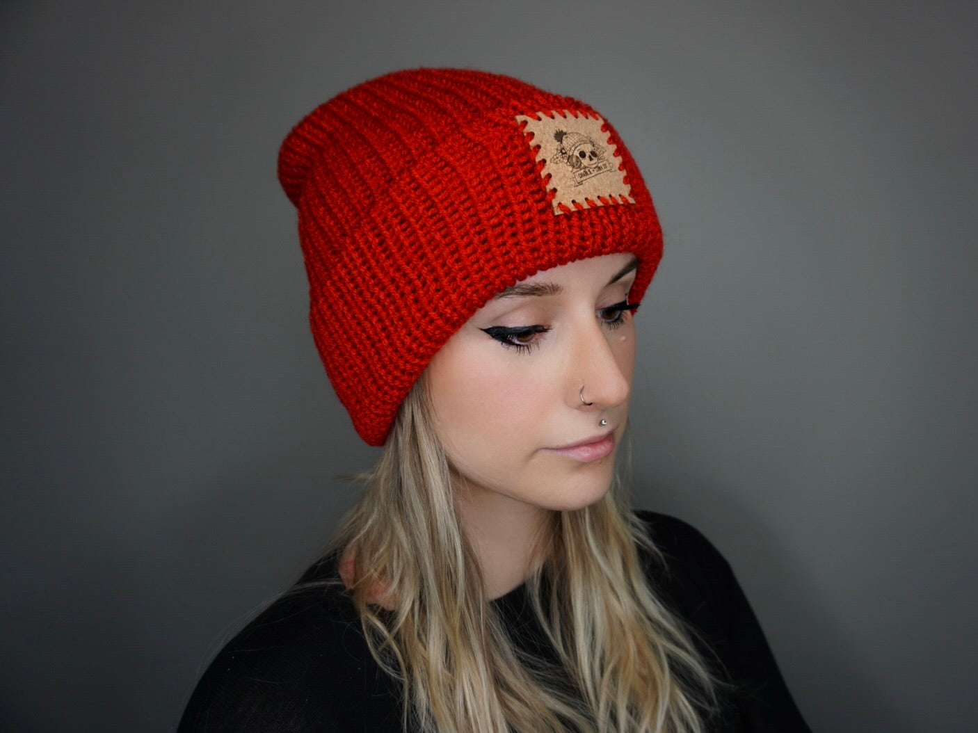 The Fox Beanie in Red- Choose your pom