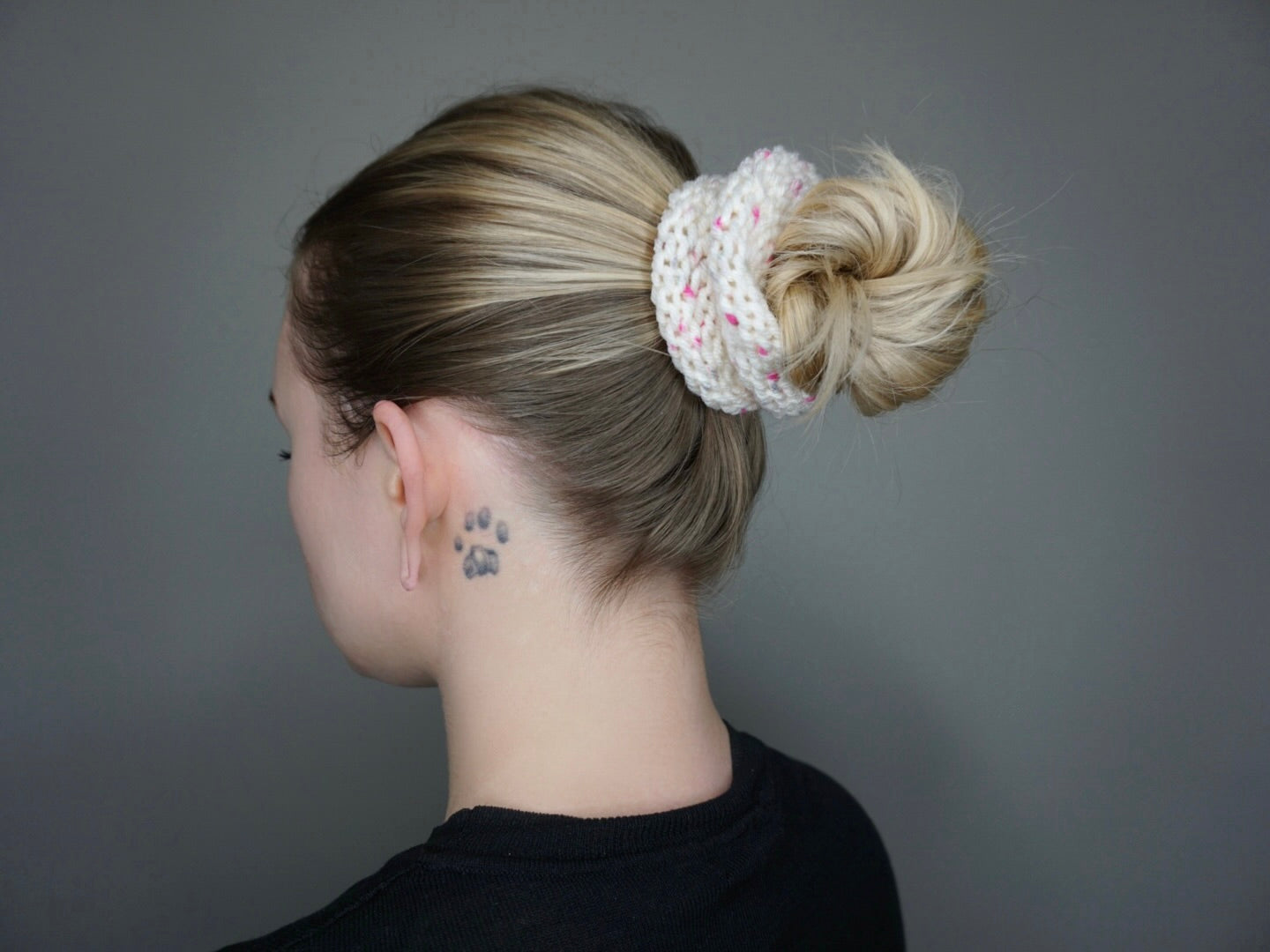 Valentine’s Knit Scrunchie 3 pack in Red, Hot Rose, and Crushed Raspberry