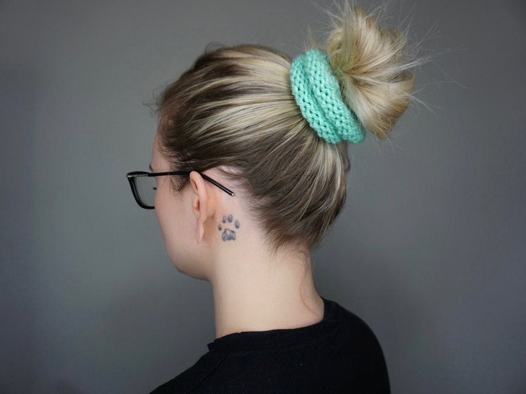 Knit Scrunchie 3 pack in Funfetti, Dusty Rose, and Mint