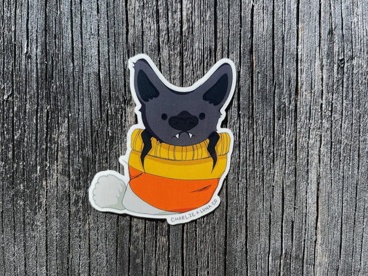 Bat in a hat sticker