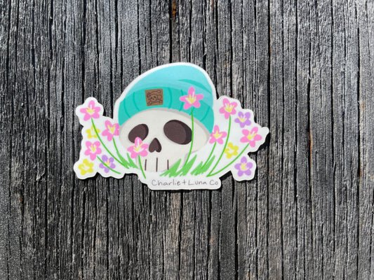Pastel skull sticker