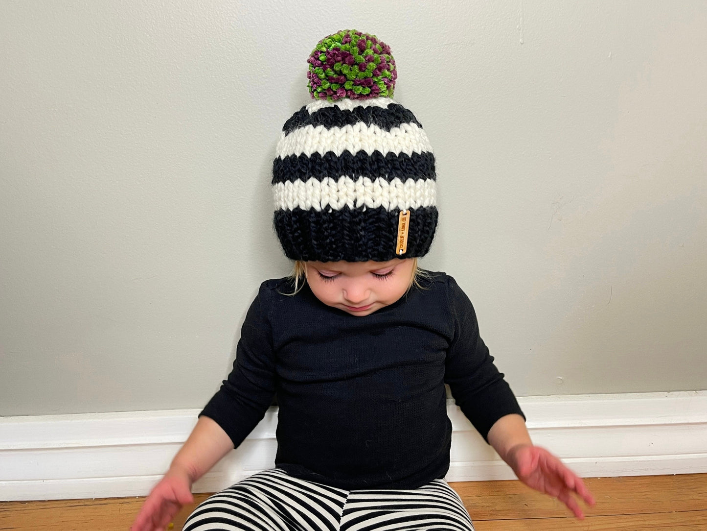 Kids Beetlejuice Single Pom Beanie