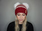 The Candy Cane Double Pom Beanie