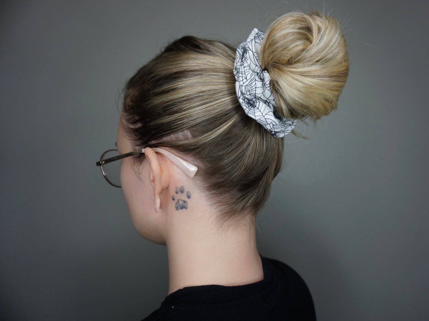 White Spiderweb Scrunchie