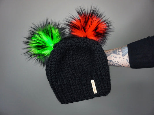 The Christmas Double Pom Beanie