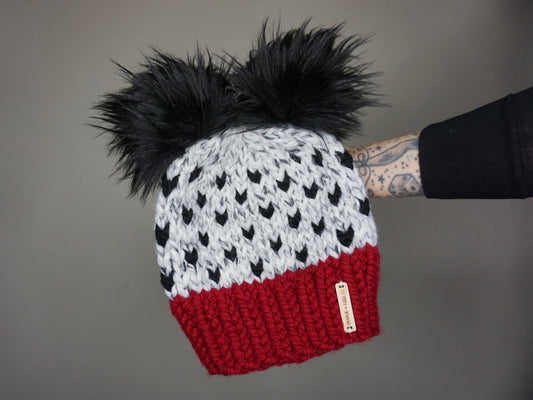 The Cruella Double Pom Beanie - Choose Your Poms
