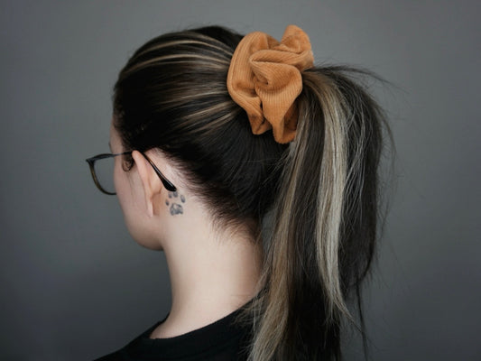 Camel Corduroy Scrunchie