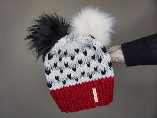 The Cruella Double Pom Beanie - Choose Your Poms