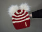 The Candy Cane Double Pom Beanie