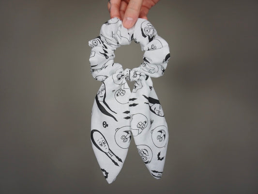 Addams Family Bow Scrunchie - Two in one