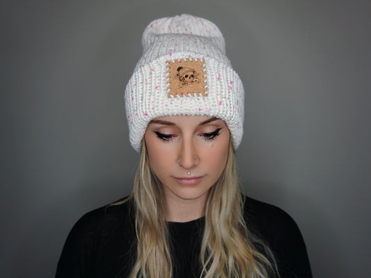 The Fox Beanie in Crushed Raspberry- Choose your pom