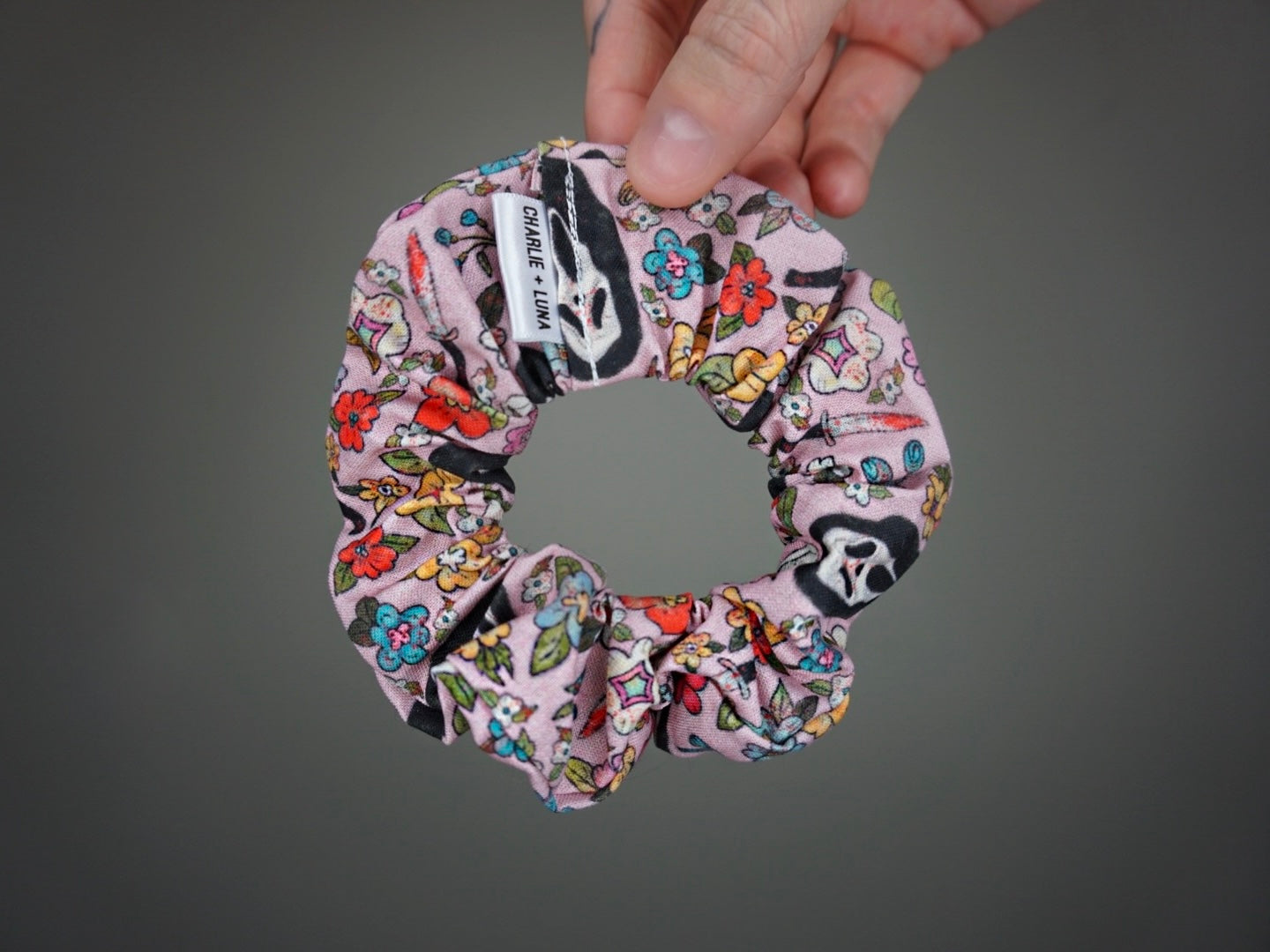 Ghostface Halloween Scrunchie - Charlie & Luna Co. – Charlie and Luna Co
