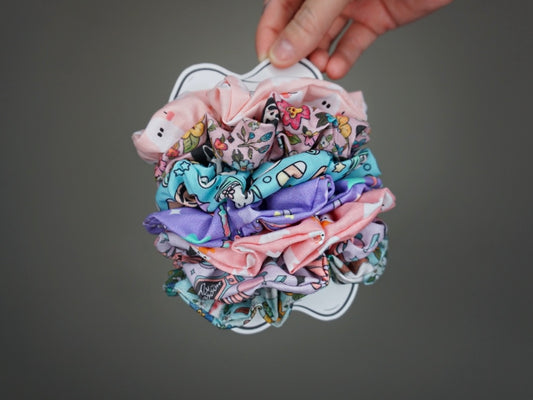 'Horror, But Make It Cute' Halloween Scrunchie 7 pack