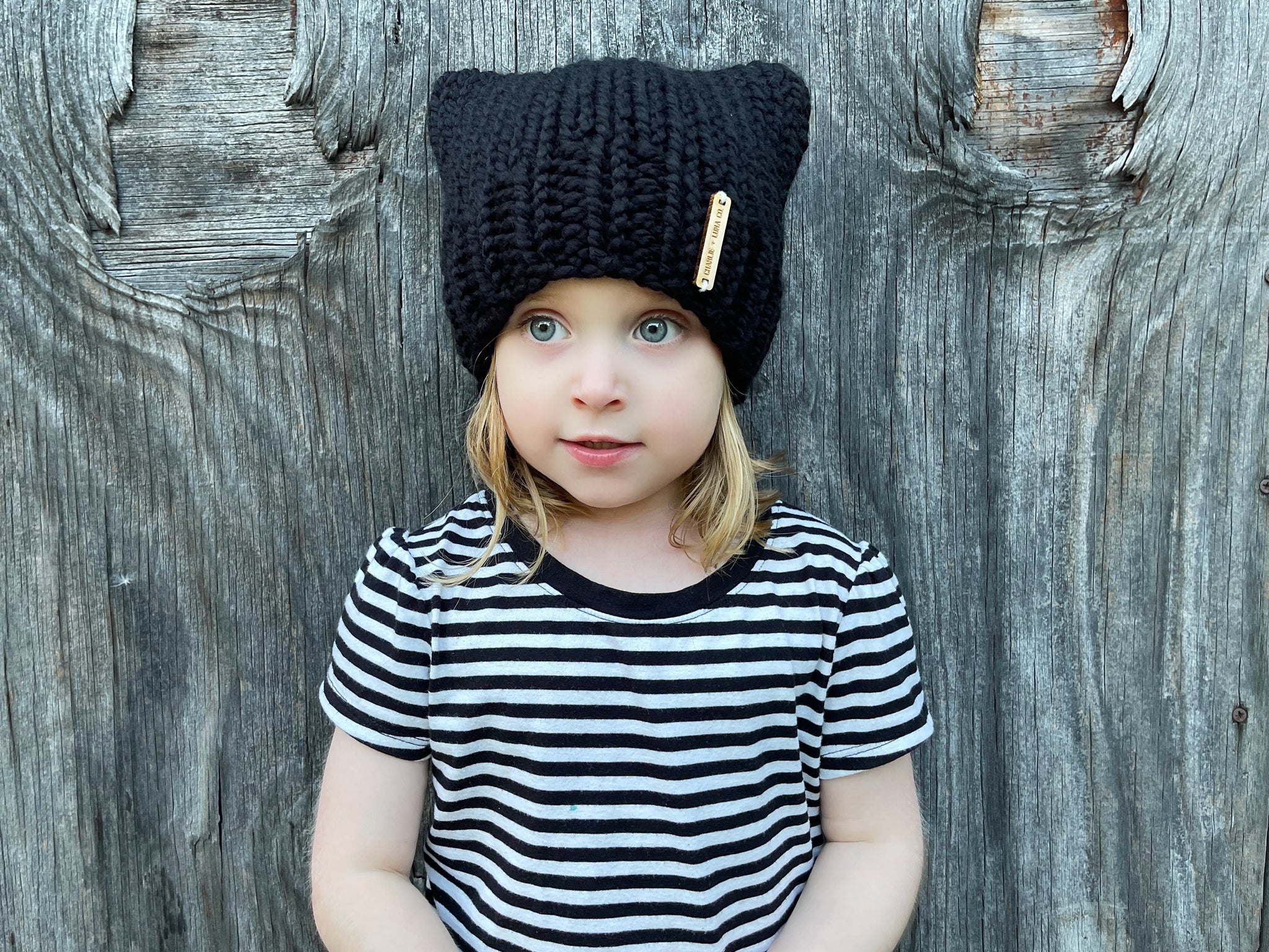 Kids Cat Ear Beanie Choose your color Charlie and Luna