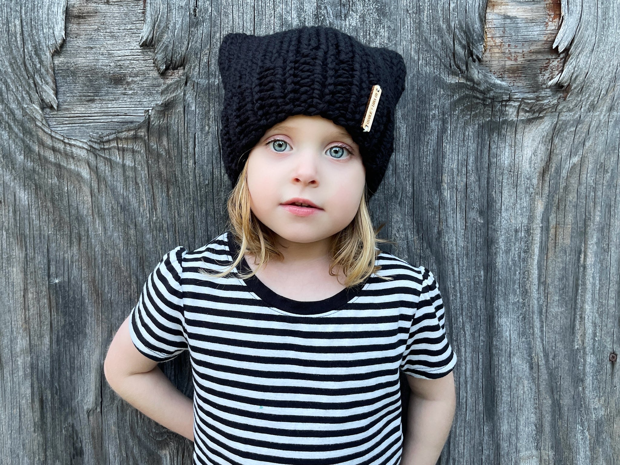 Kids Cat Ear Beanie Choose your color Charlie and Luna