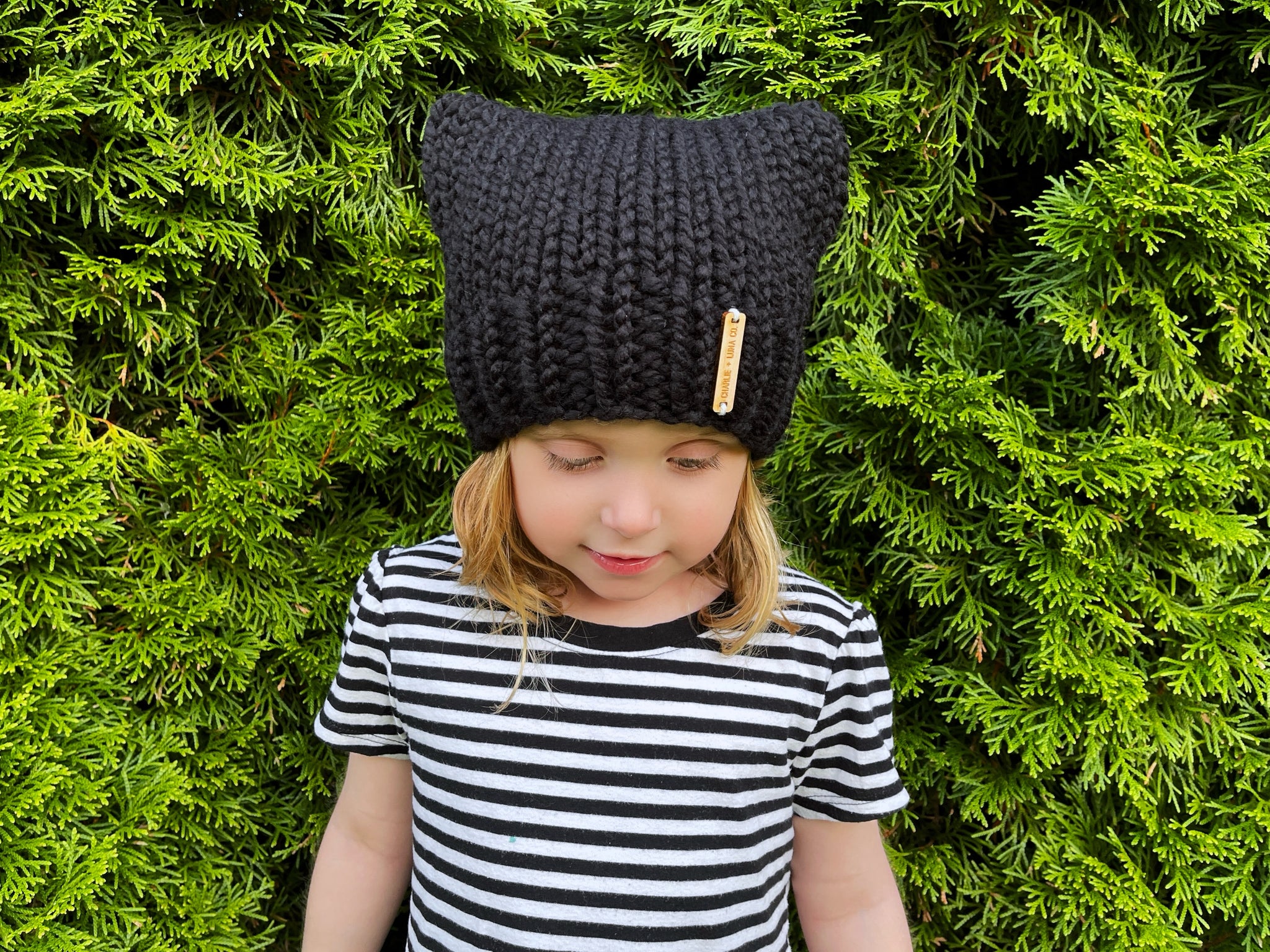 Kids Cat Ear Beanie Choose your color Charlie and Luna
