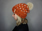 The Luna Beanie in Leaves and Oatmeal