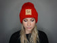 The Fox Beanie in Red- Choose your pom