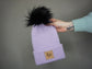 The Fox Beanie in Lavender- Choose your pom
