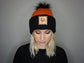 The Halloween Fox Beanie in Orange and Black