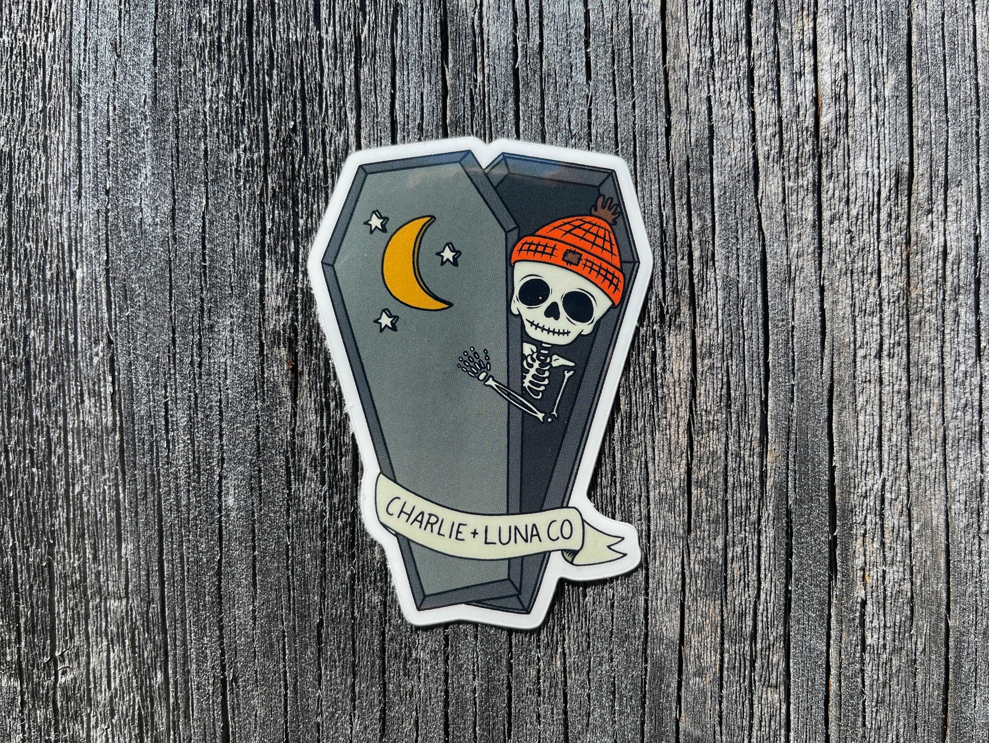 Coffing Sticker Coffin sticker – Charlie and Luna Co