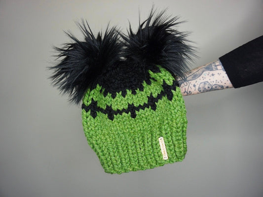 The Frankenstein Double Pom Beanie